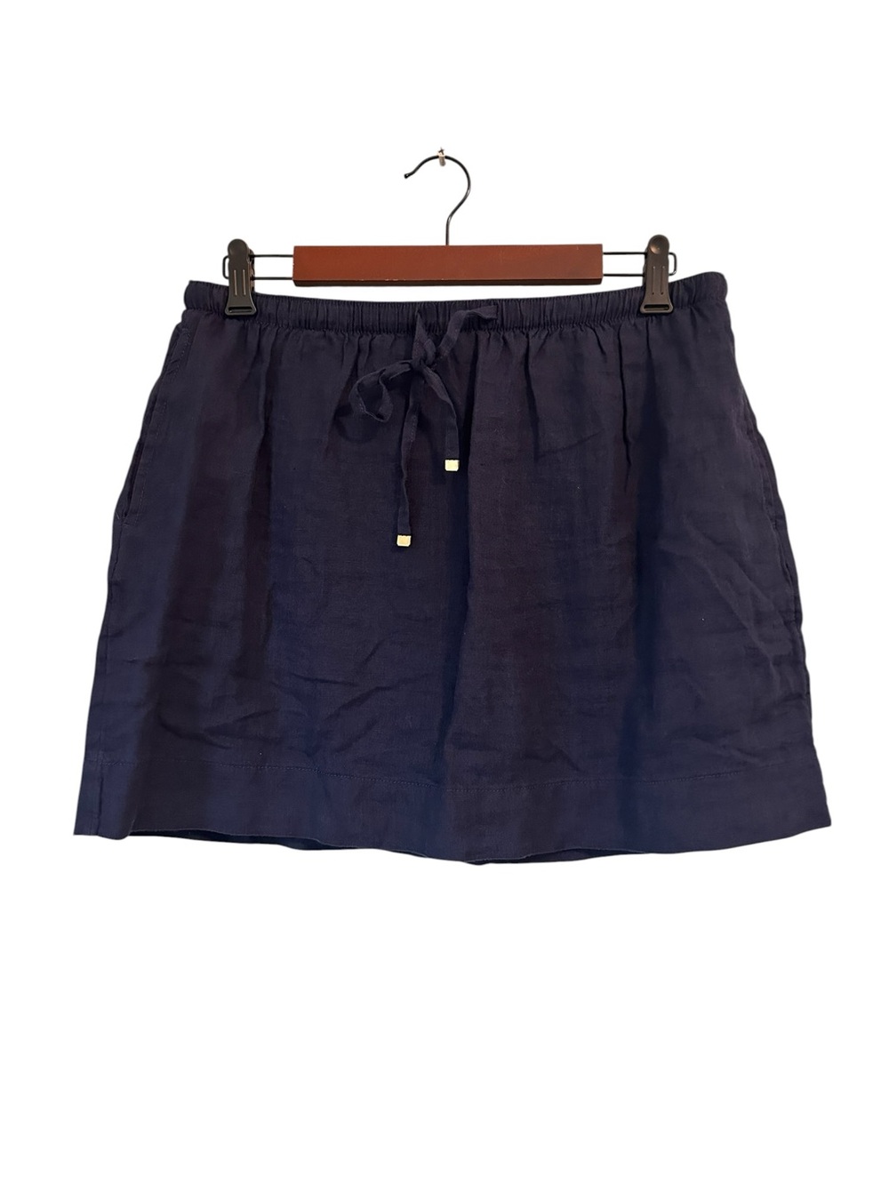 C&C California Navy Drawstring Linen Skort NWOT